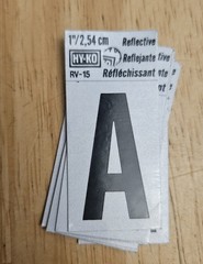 HY-KO 1” Self-Adhesive RV-15 Reflective Letter Number Weather-Resistant