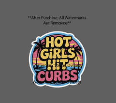 Hot Girls Hit Curbs Sticker Waterproof Decal Driving Funny Humor Quote Gift NEW
