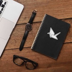 Origami Paper Crane Sticker – Cute Aesthetic Decal for Laptop & Water Bottle