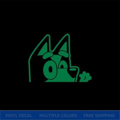 Bluey Peeker – Glossy Cut Vinyl Car Decal – Multiple Sizes & Color