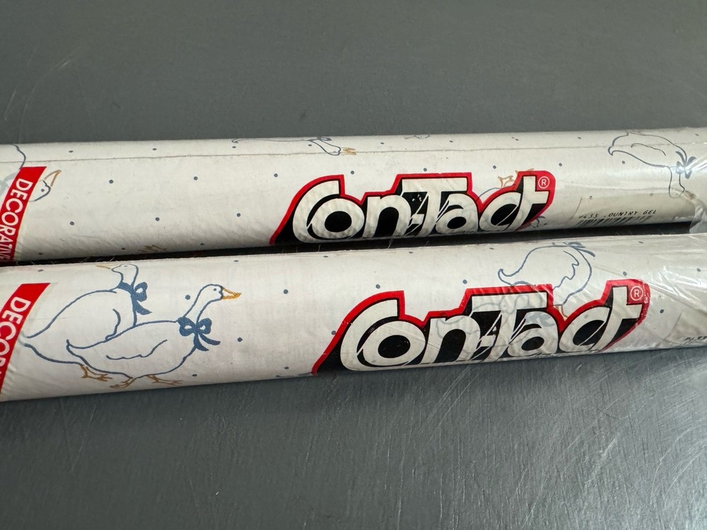 2x Sealed Rolls Vintage Rubbermaid Contact Paper – Geese Pattern 3 yd x 18 in