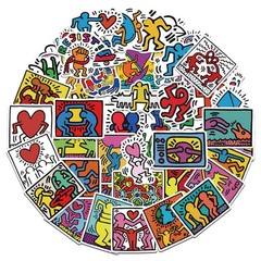 100pcs Waterproof Keith Haring Stickers, Artist STICKERS