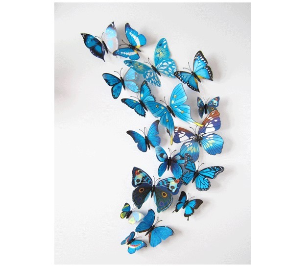 3D Butterfly Wall Decals Removable Sticker Kids Art Nursery Decor Magnets 12Pcs