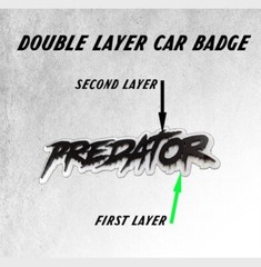 Custom Lazer Cut MULTI COLOR Car Emblem Acrylic Badge Customized Text Names LOGO