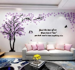 Elegant 3D Tree Wall Art – DIY Acrylic Family Tree Decal 98″x51″ Waterproof