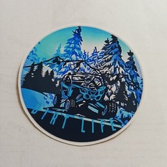 dirt life , atv , quad , sport , sticker , blue