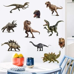 Transform Any Room with 3D Watercolour Dinosaur Wall Stickers – 11 Pieces