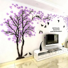 Elegant 3D Tree Wall Art – DIY Acrylic Family Tree Decal 98″x51″ Waterproof