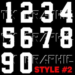 IRON ON HEAT TRANSFER UNIFORM NUMBER VINYL DIGIT SPORT JERSEY SOCCER BASEBALL
