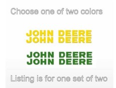 John Deere Lettering Premium Vinyl Decal /Sticker 2-Pack!