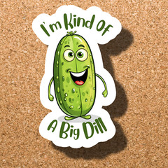 Big Dill PIckle 6″ Vinyl Laminated Vinyl Sticker