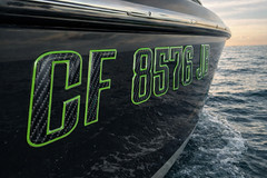 Carbon Fiber Green Boat & Jet Ski Registration Numbers 3D Raised Waterproof 3″