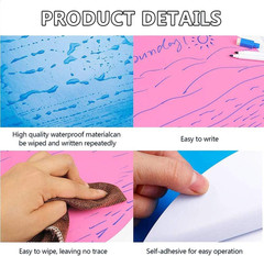Dry Erase Dots Circles,11 Inch Removable Vinyl Dot Wall Decal,Colorful Circles W