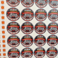 Bulk Custom Laminated Vinyl Stickers – Gloss Printed Multiple Sizes MTO