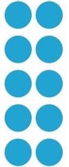 1.5″ Light Blue Round Label Dots Stickers Color Coding Inventory 1.5 Inch Dot