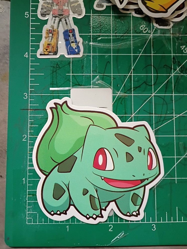 POKEMON STICKER XBULBASAUR 3X3 INCHES STICKER X VYNIL DIE CUT STICKER HIGH GLOSS