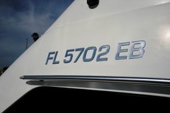 Premium Boat Registration Numbers 3” – Raised 3D Domed Marine Decals Chrome