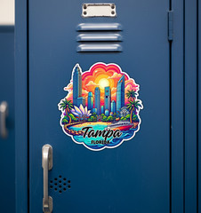 Tampa Florida Fridge Magnet or Laptop Sticker