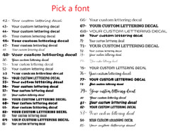 Custom Text Vinyl Lettering Sticker Decal Personalized -ANY TEXT – ANY NAME-