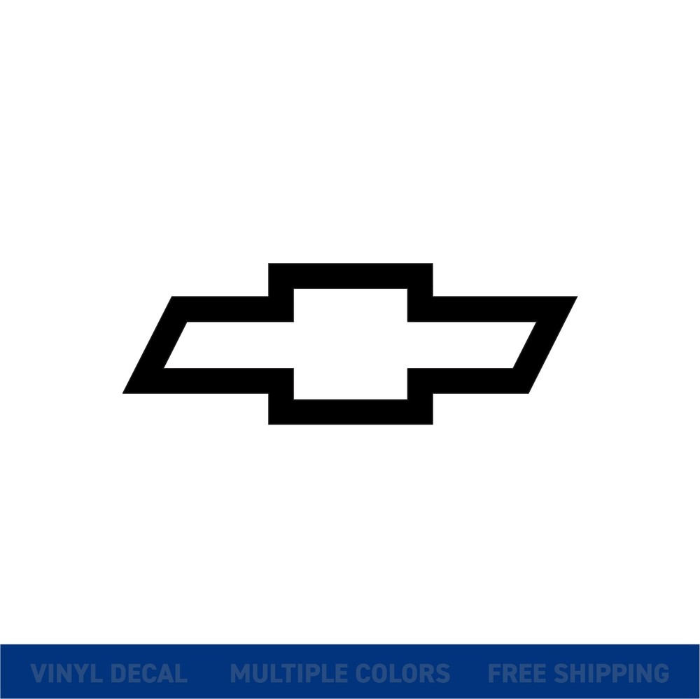 Chevy Bowtie Logo Vinyl Decal Sticker | Chevrolet Truck Car Window Graphic