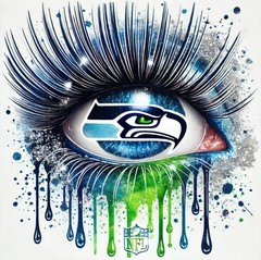 Seahawks Eye Sticker Decal Laptop Wall Mirror Cup Tumblr Locker Bin