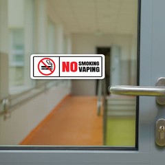 No Smoking / No Vaping – Rectangle design v1 – Decal