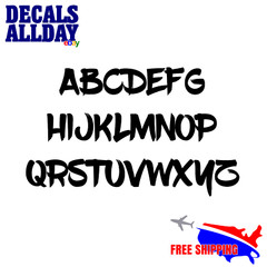 Personalized Custom Decals, Single Line Word or Phrase 6″ to 11″ in length