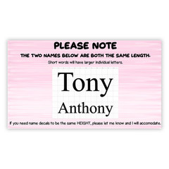 4″ Custom Text or Name Vinyl Decal Sticker