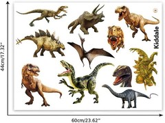 Transform Any Room with 3D Watercolour Dinosaur Wall Stickers – 11 Pieces