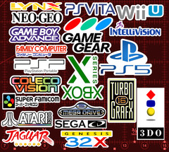 20 Video Game Console Logo Stickers – White, Clear or Holographic – PS5 Xbox