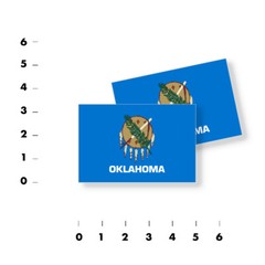 Oklahoma State Flag – Set of 4 Vinyl Stickers / Vinyl Decals Various Sizes