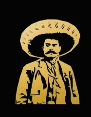 Emiliano Zapata , Sticker, Signs, Decal Vinyl, Laptop, wall , wood self adhesive