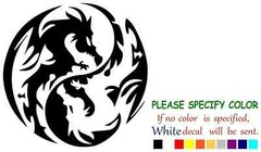 Dragon Ying Yang Tribal Vinyl Decal Sticker Car Truck window Various Sizes