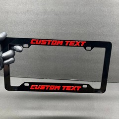 Personalized TEXT NAME LOGO Custom Car License Plate Frame 3D Laser Multicolor