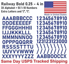 3X Alphabet & 0-10 Vinyl Decal Numbers – Mailbox, Wall, Address, Locker Stickers