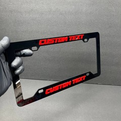 Personalized TEXT NAME LOGO Custom Car License Plate Frame 3D Laser Multicolor