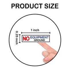 120 Pcs NO Equipment Ground Luminous Small 0.3×1 inches, Red, Black, Blue