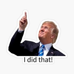 Donald trump tariff Meme I did that 3inch Die Cut Weatherproof 3 pc Set