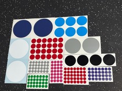 Polka Dot, Circle Marker Stickers – Permanent Outdoor Vinyl Sticker Decal