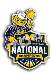 2026 NCAA MENS BASKETBALL NATIONAL CHAMPIONS MICHIGAN WOLVERINES DECAL STICKER