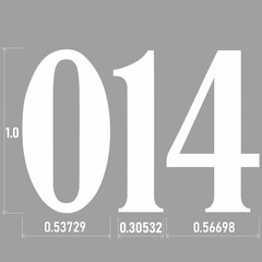 1-10 5x+ School Book Outdoor Vinyl Decal Numbers for Mailbox Door Address Locker