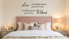 Love Without Quote Sticker Vinyl Wall Art Inspirational Saying Home Decor Decal