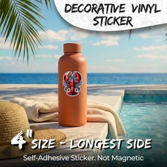 Lobster Sticker 4in Crustacean Maine Seafood Waterproof Vinyl Decal