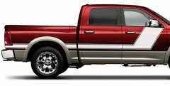 Angled Hockey Tailgate 3M Vinyl Sticker Graphic Decal Stripe 2017 Ram 1500 Quad
