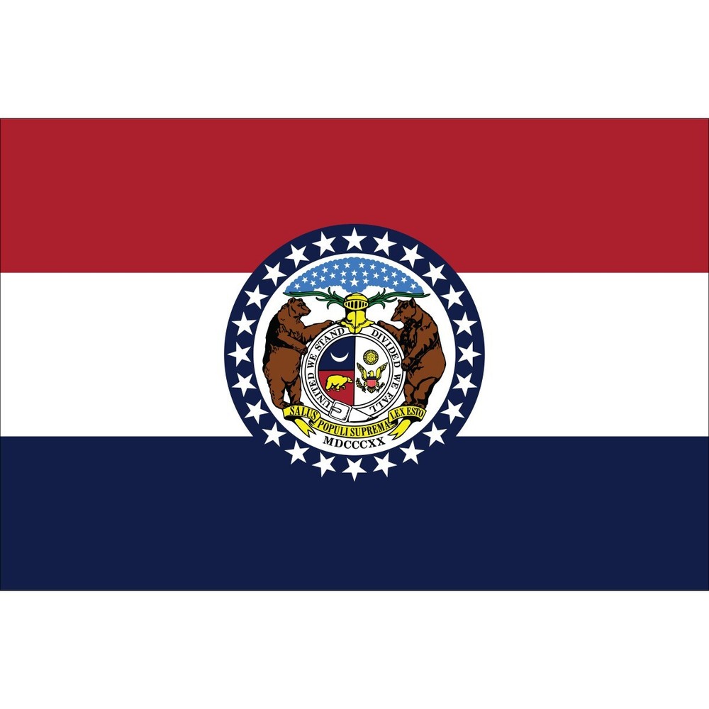 Missouri state flag sticker weatherproof bumper vinyl decal