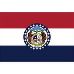 Missouri state flag sticker weatherproof bumper vinyl decal