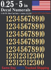 1-10 5x+ School Book Outdoor Vinyl Decal Numbers for Mailbox Door Address Locker