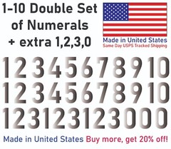1-10 20+10 Outdoor Vinyl Decal Numbers for Mailbox, Door, Wall, Address, Locker