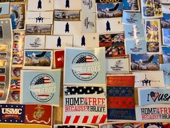 Patriotic Sticker Lot – Charity Organizations – 140 Count – Various Sizes