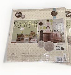 New Wall Pops Vinyl Wall Art Brown, Green, White Large Dots/Circles Lot(5)